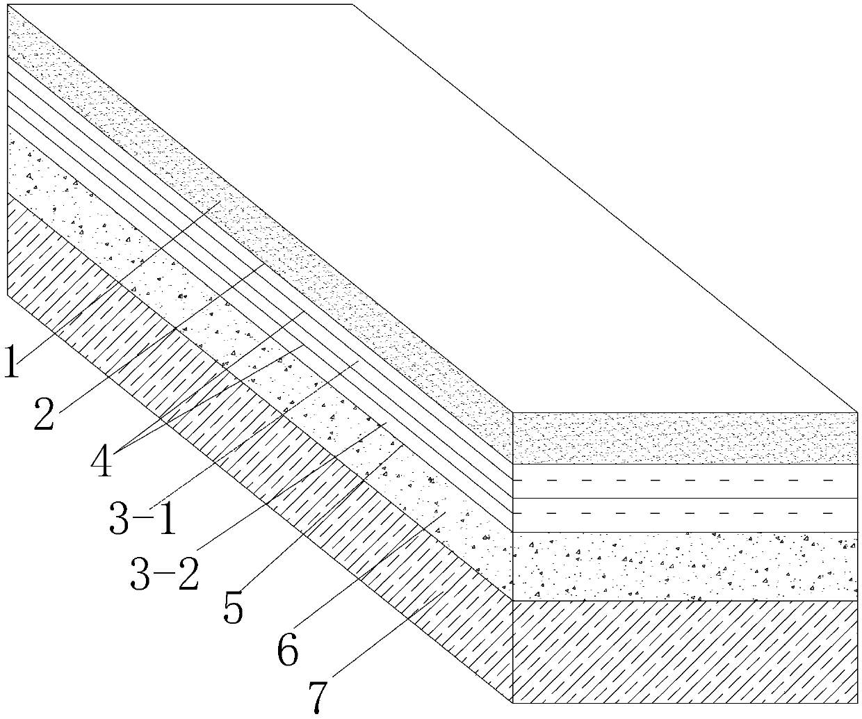 Semi-rigid substratum anti-crack pavement structure suitable for cold areas and construction method