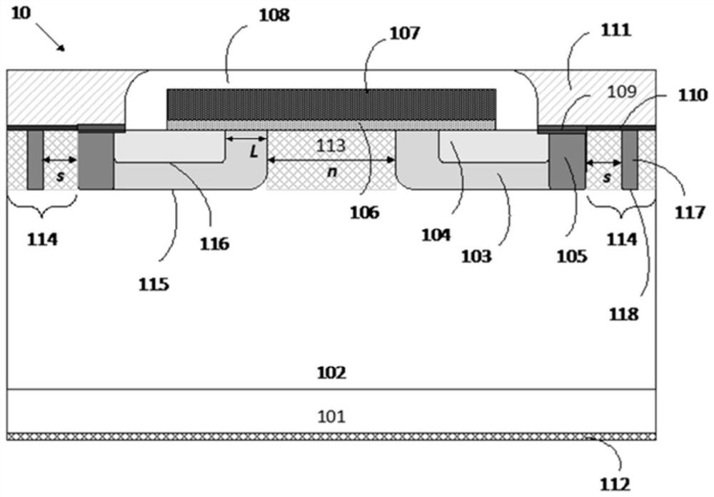 Planar power MOSFET device integrated with junction barrier Schottky diode