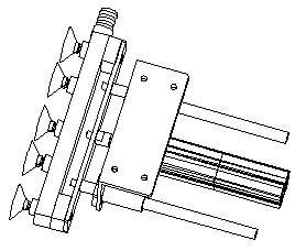 Vacuum sucker type bag opening mechanism