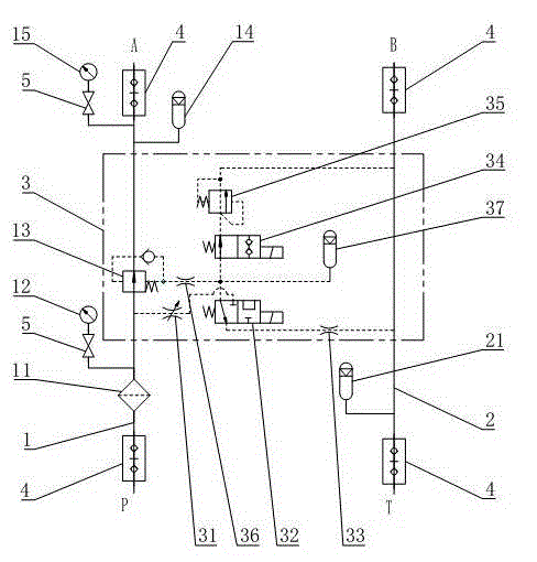 Hydraulic substation oil circuit system