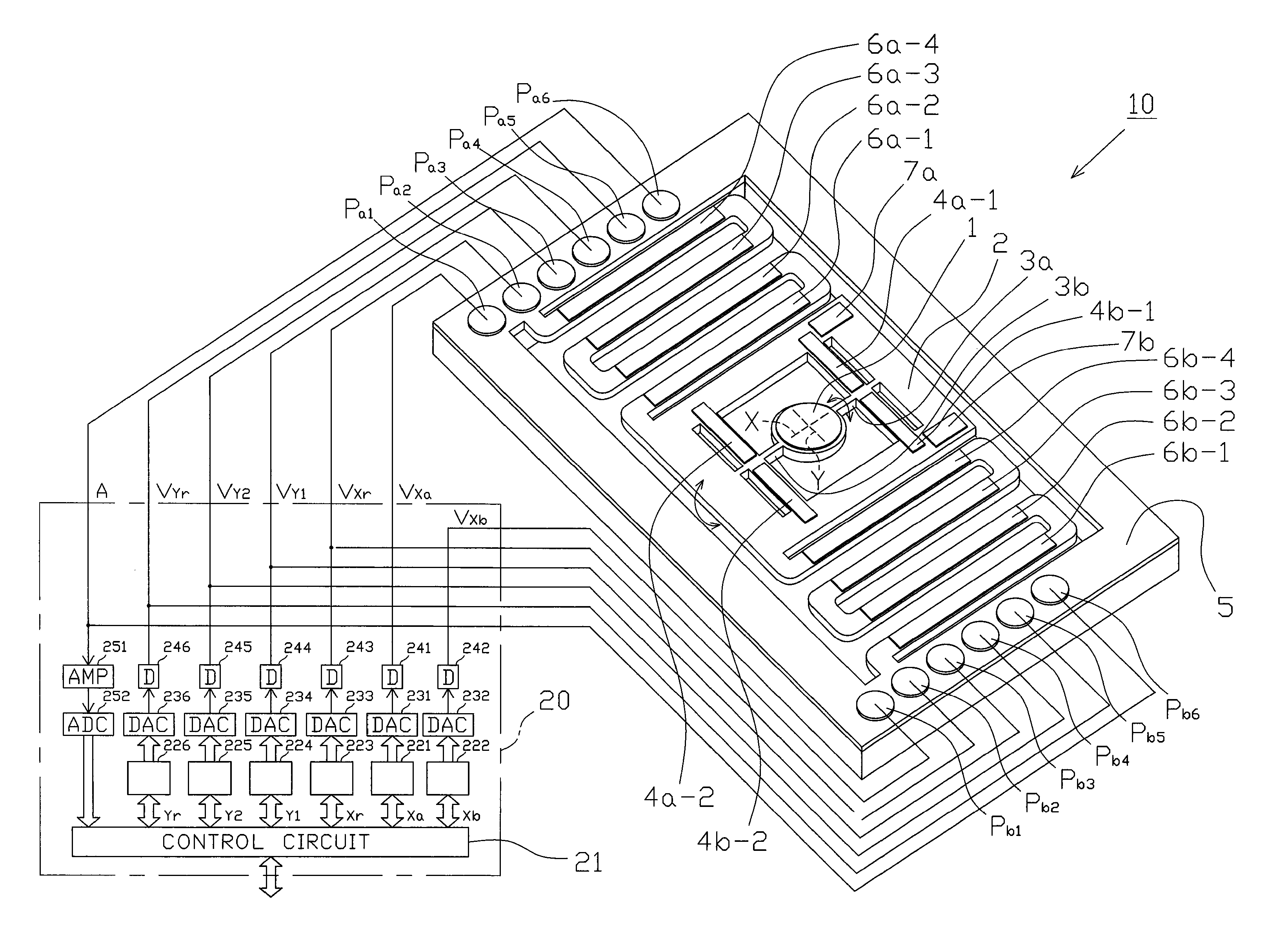 Driver for optical deflector using two modified syncronous saw-tooth drive voltages and method for setting the same