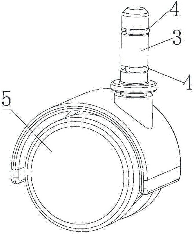 Castor installation structure and movable air conditioner