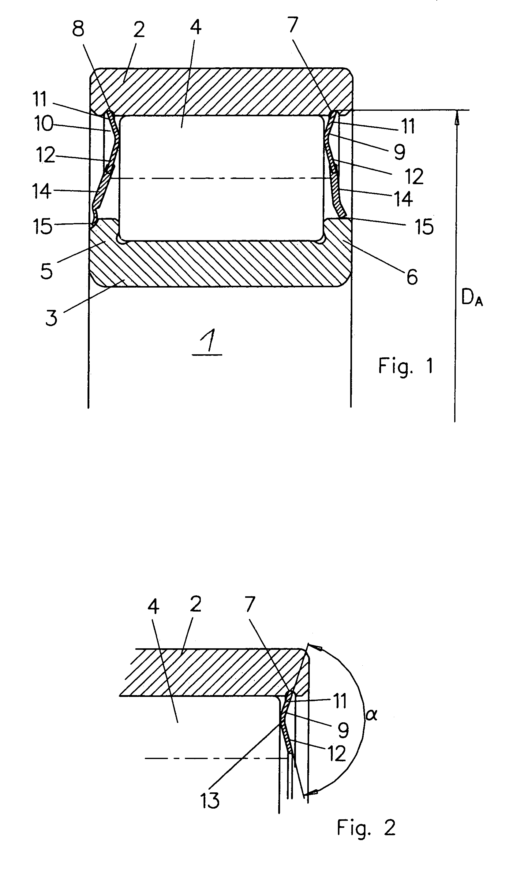 Cylindrical roller bearing and process for its assembly