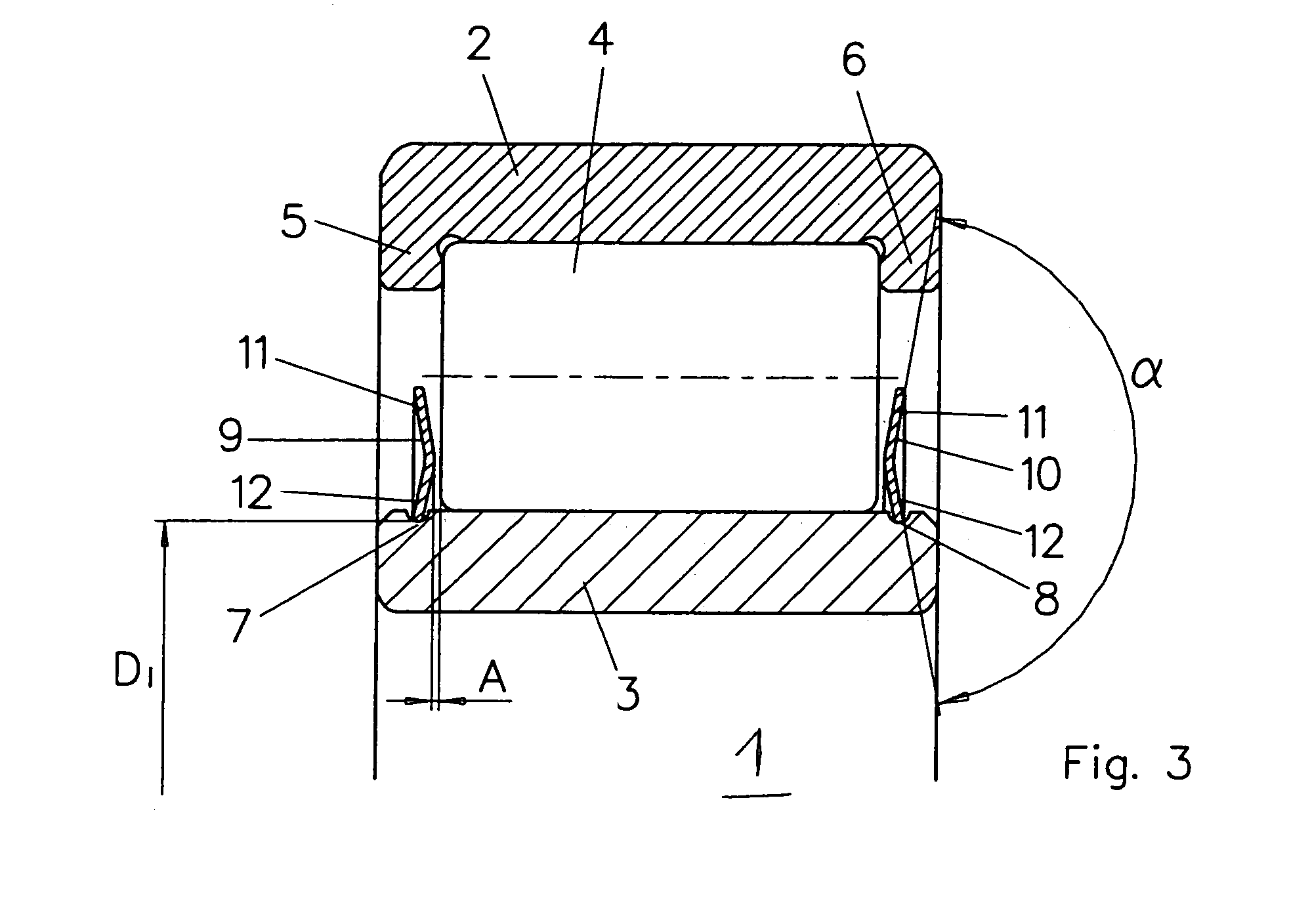 Cylindrical roller bearing and process for its assembly