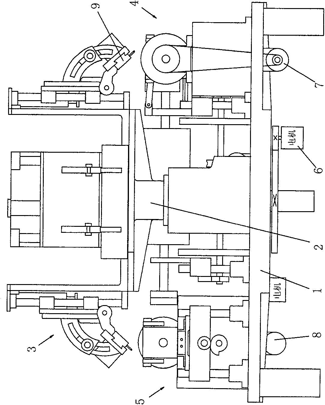 Four-station water drill inclined plane milling and casting machine