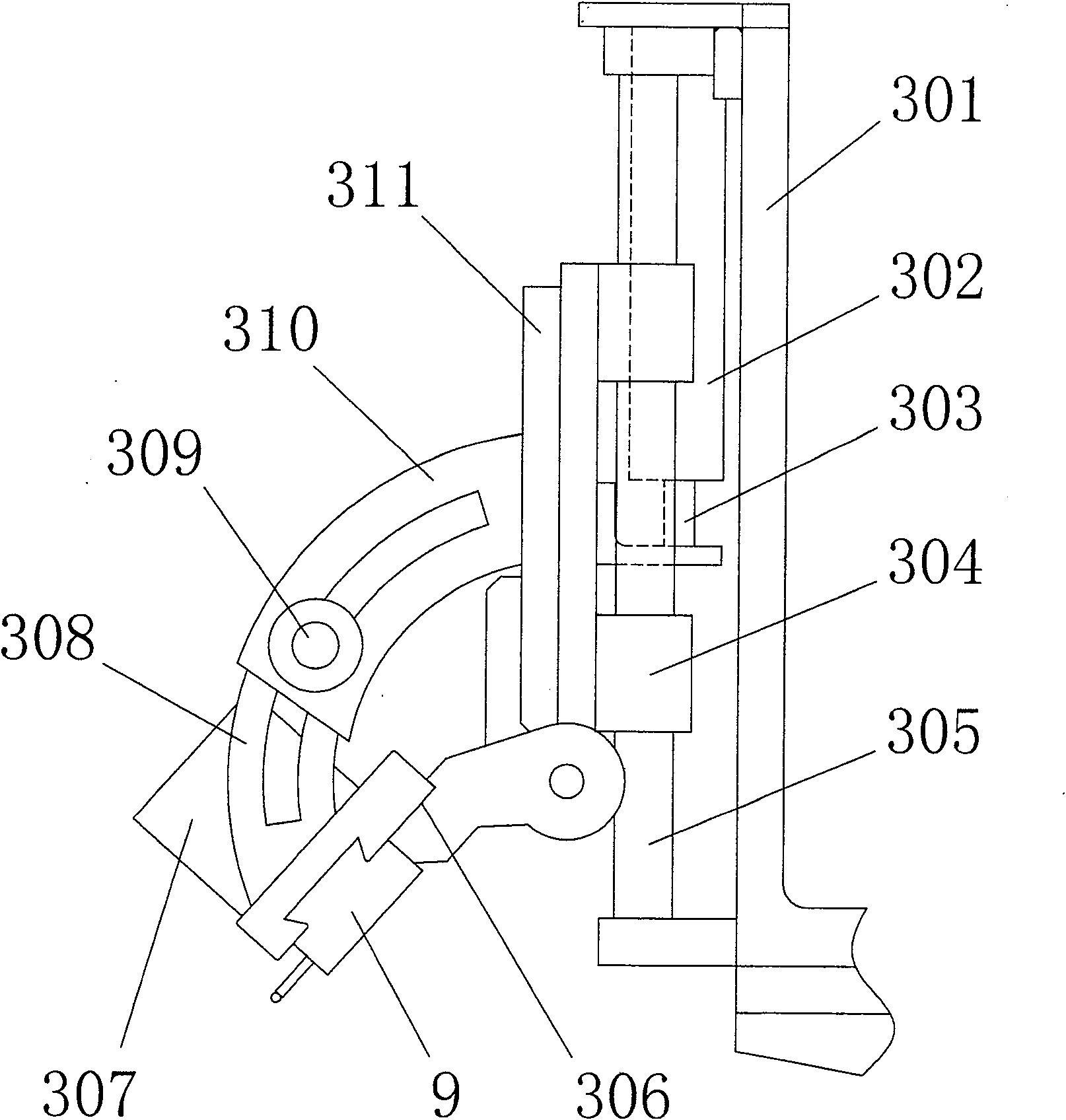 Four-station water drill inclined plane milling and casting machine