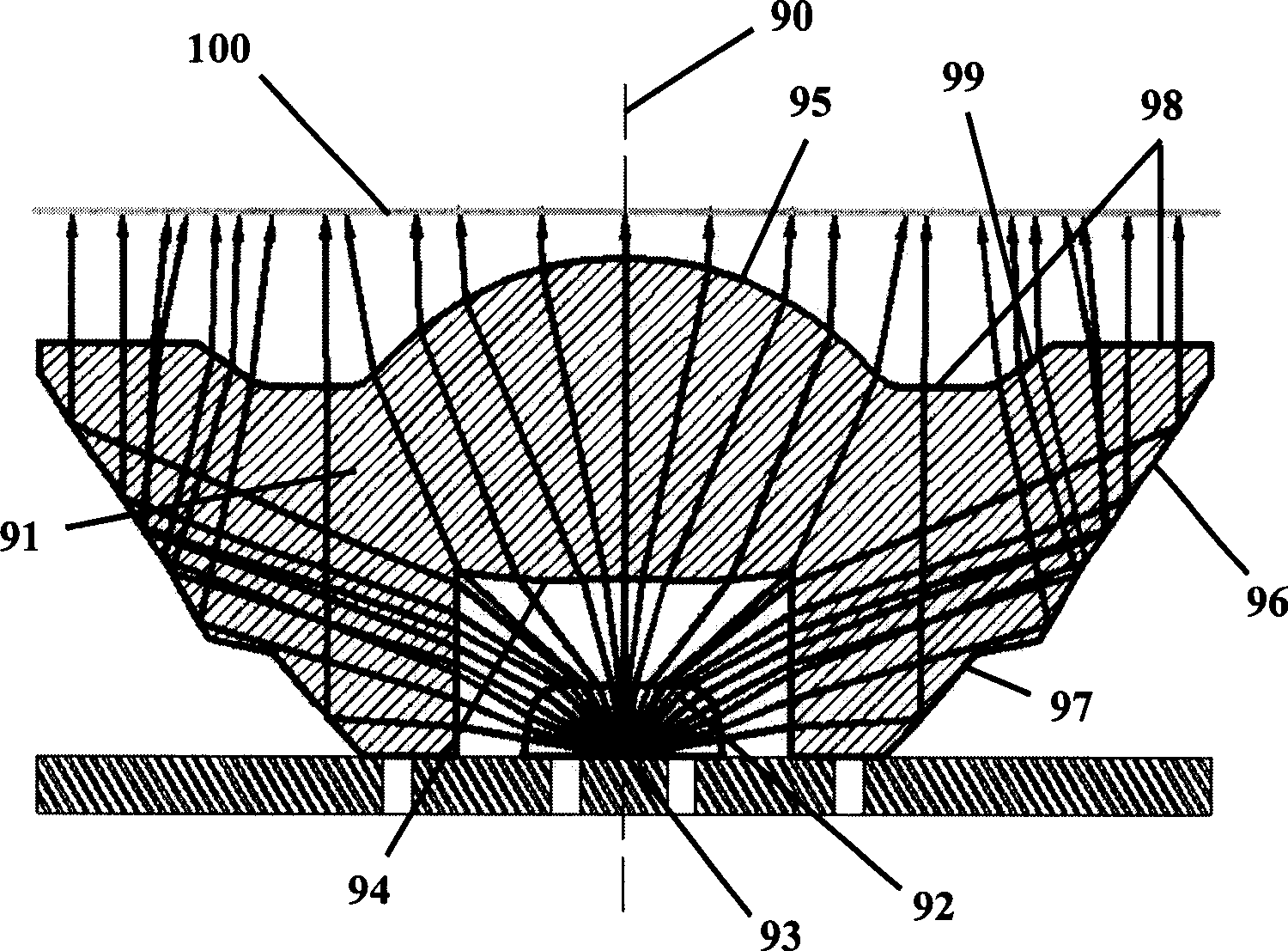 Assembled uniform area light source