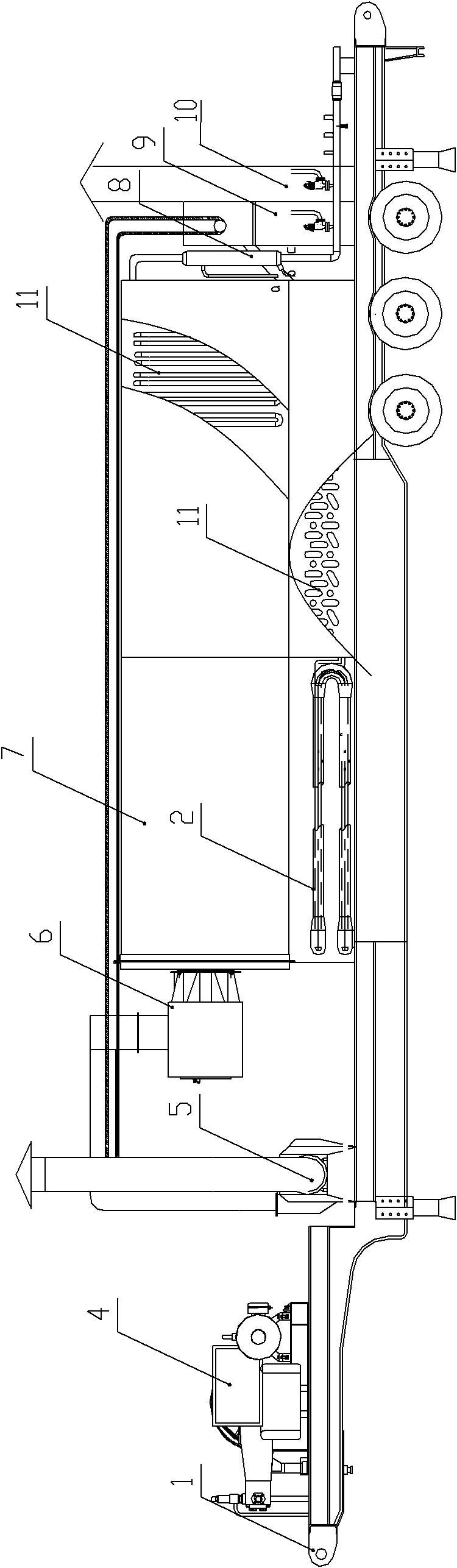 Vehicle-mounted high-pressure DC steam injection boiler system with three-pass flue gas