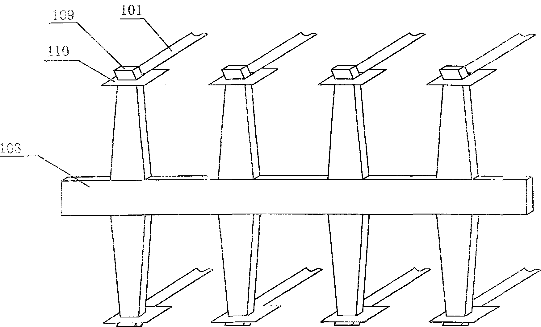 Purifier with metal band-plate structure reactor