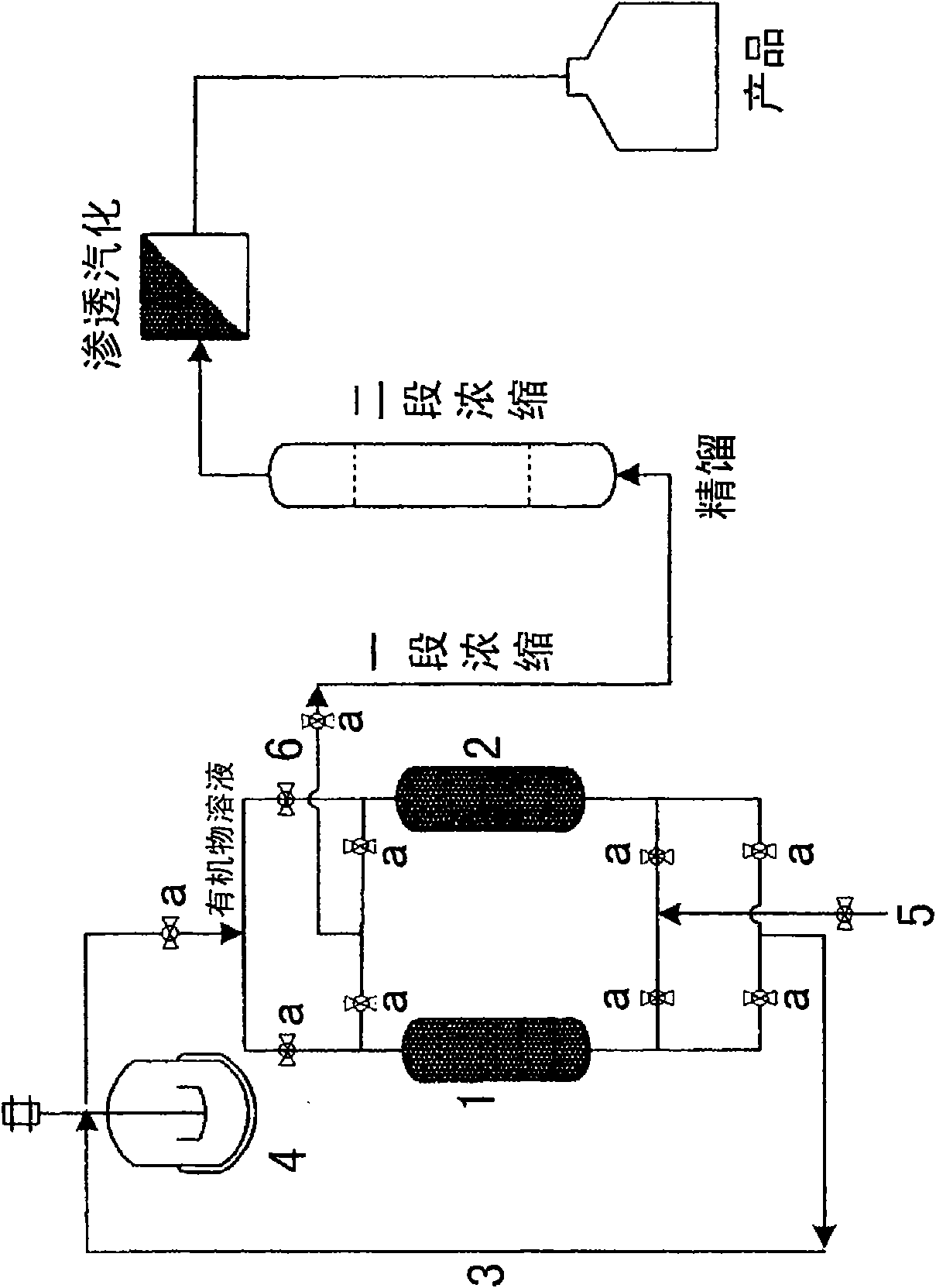 Adsorption concentration method and device of volatile organic matter in solution