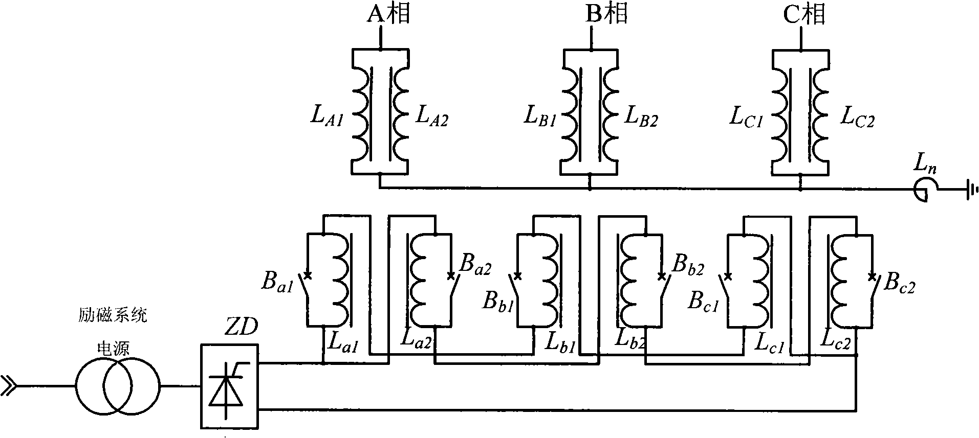 Control method for parellel reactor with ultra-high/extra-high voltage magnetic control type