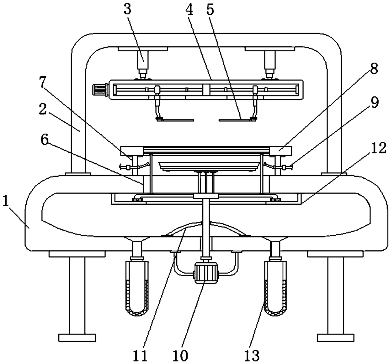 Maintenance device for pan bottom