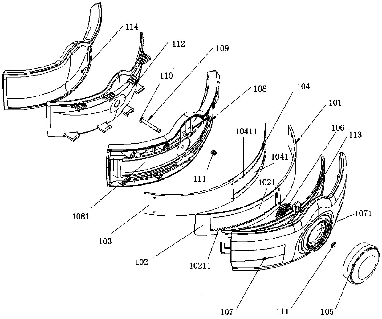 EEG cap head circumference size adjusting mechanism and EEG cap