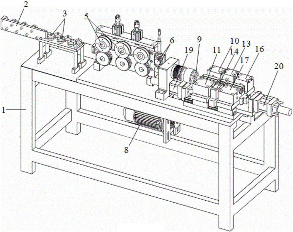 Capillary tube blanking pier protrusion forming machine