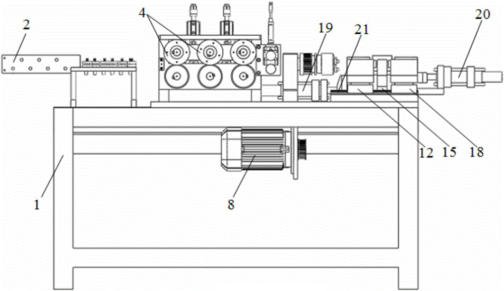 Capillary tube blanking pier protrusion forming machine