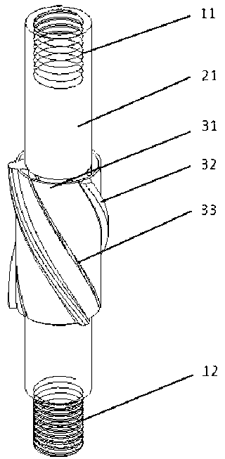 Closed spiral wing anti-balling centralizer for well drilling