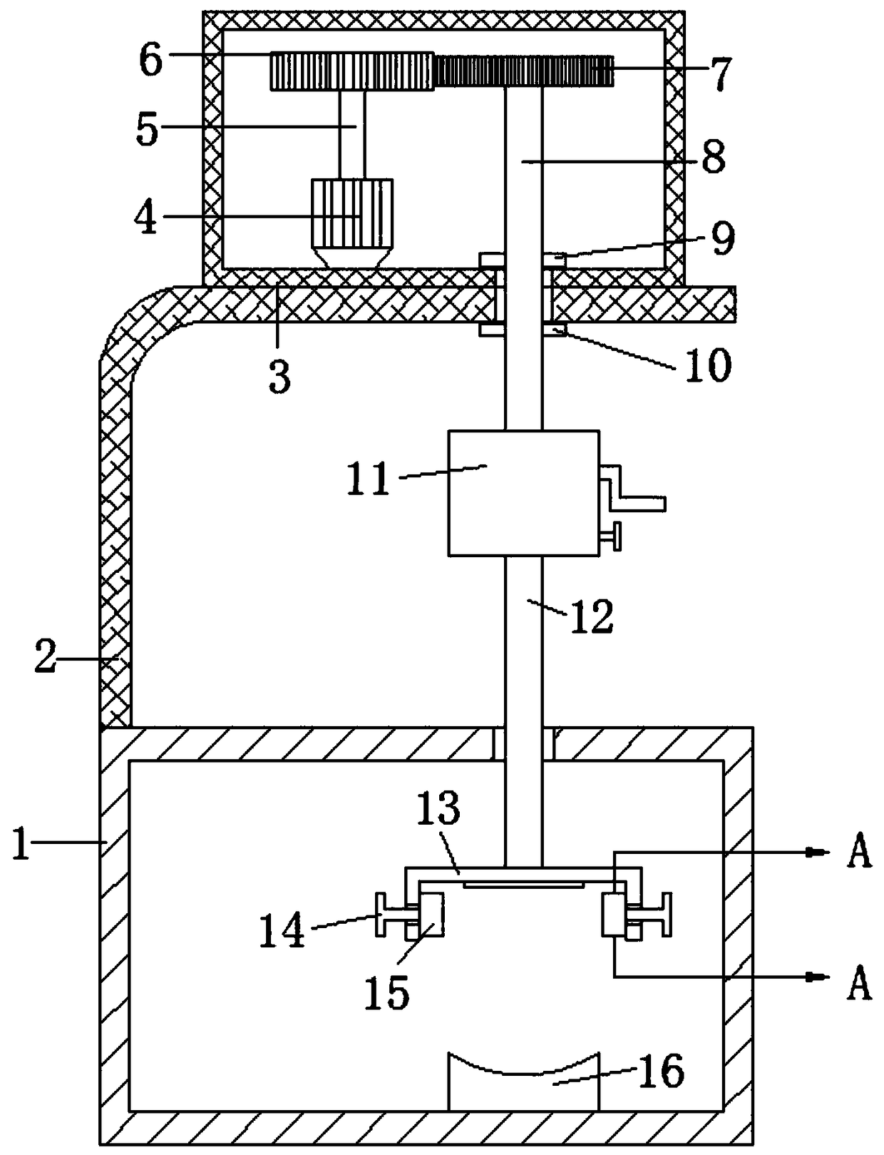 Adjustable grinding size grinding device for building materials