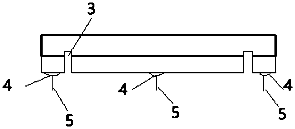 Piezoelectric element lead bonding method and piezoelectric element having pins