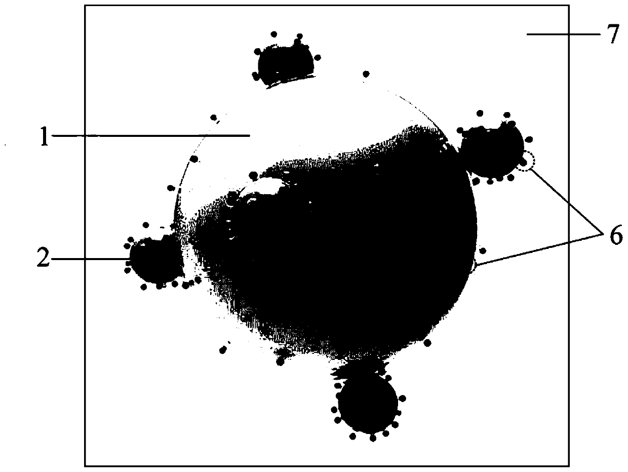 Fluorescent powder quantum dot composite particles as well as preparation method and application thereof