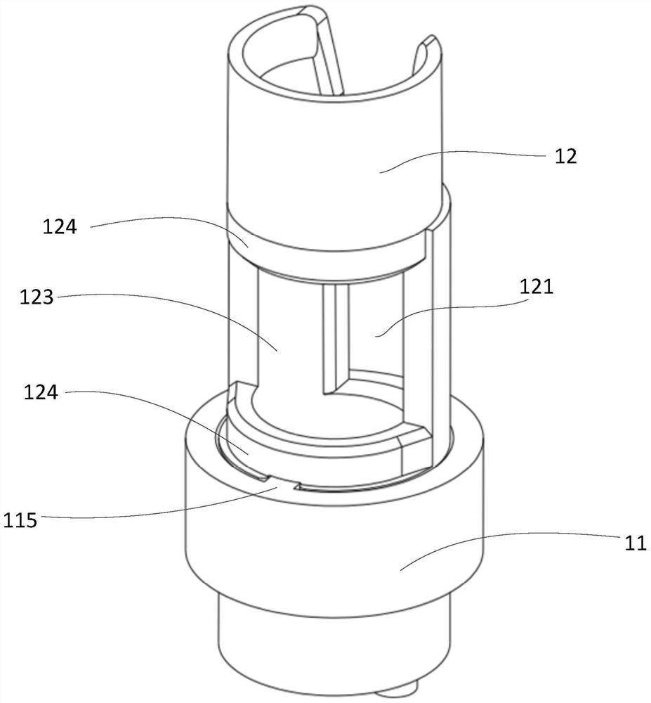 Plastic support and corresponding atomizing core