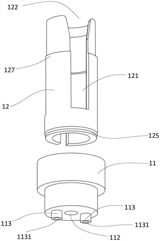 Plastic support and corresponding atomizing core