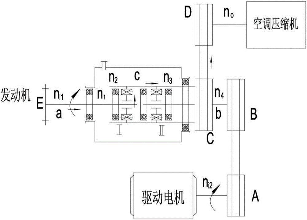 Special power-mixed transmission device