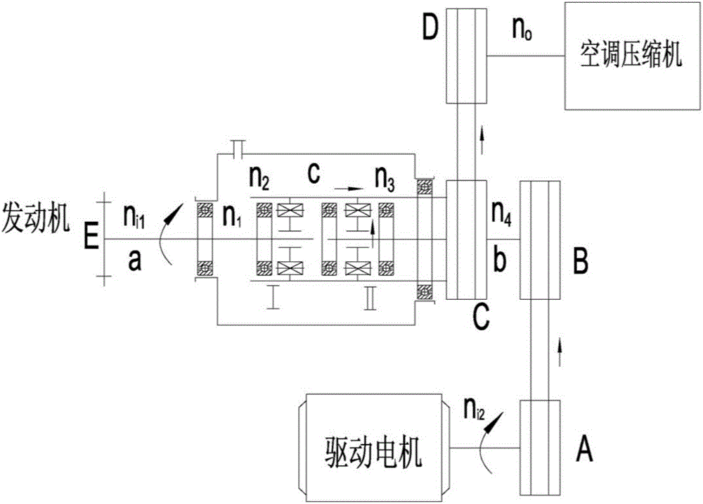 Special power-mixed transmission device