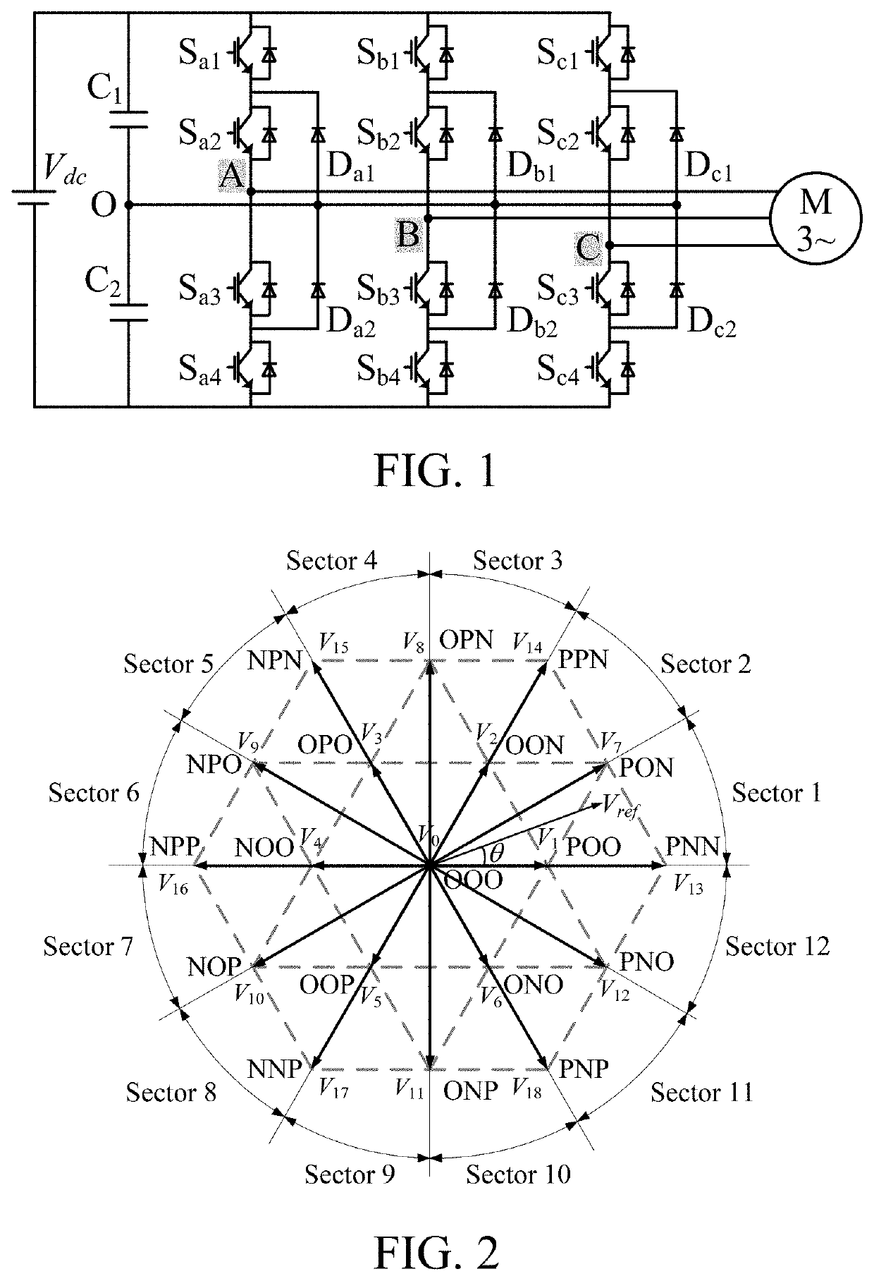 Neutral-point voltage balance control method and system for three-level converter in full power factor range