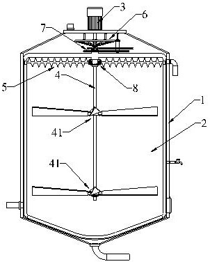 Shell-breaking full-mixing type anaerobic reactor