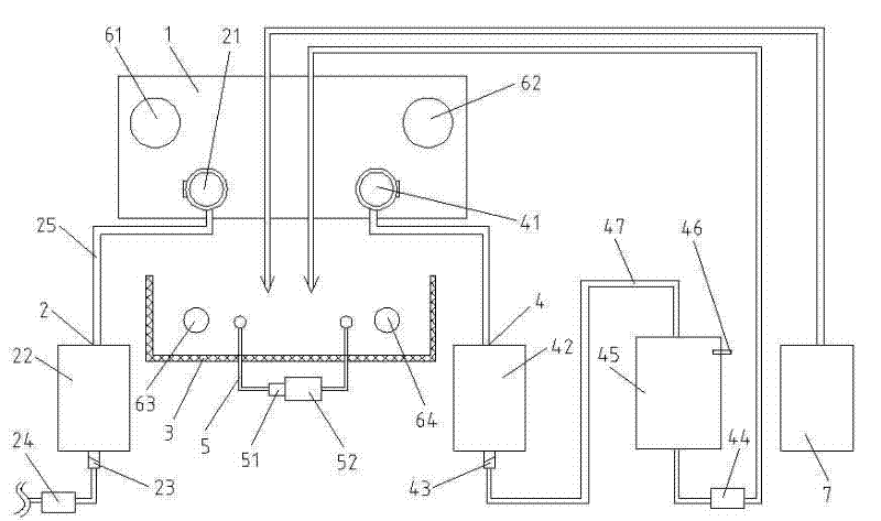 Circular immersion-cleaning method for carpet printing and immersion-cleaning equipment