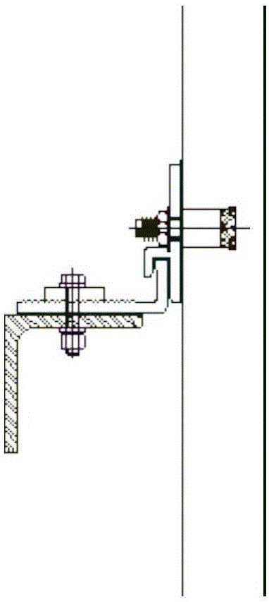 Glue injecting type horizontal rod pushing device, curtain wall installing structure and curtain wall installing method