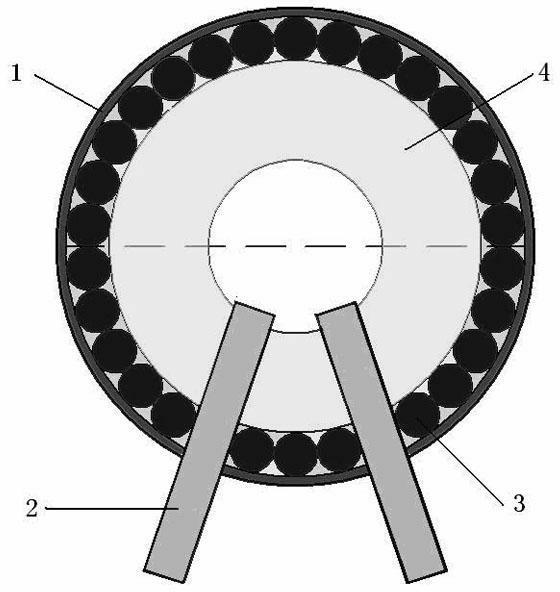 Firework with integral module explosive filling structure in open mode and preparation method thereof