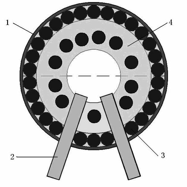 Firework with integral module explosive filling structure in open mode and preparation method thereof