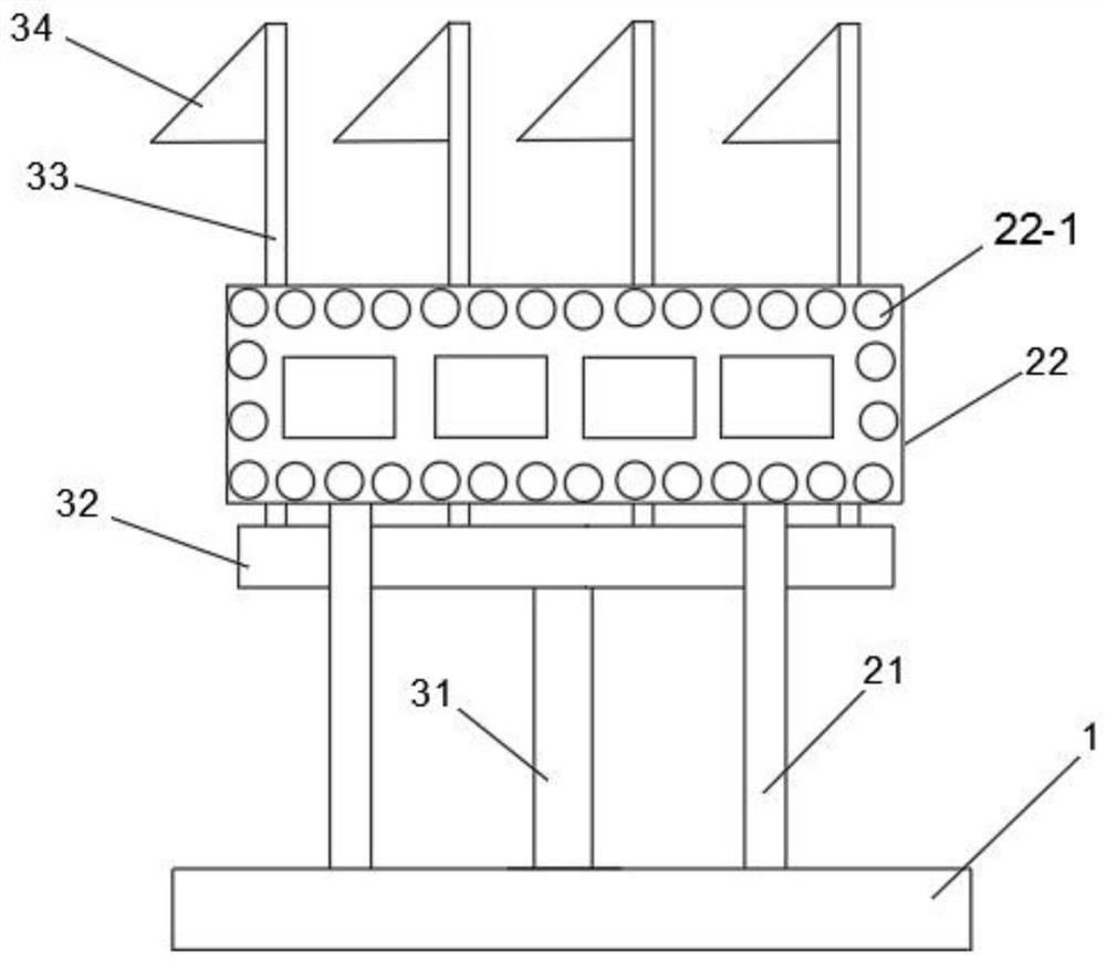 A portable construction warning device for bridges and tunnels