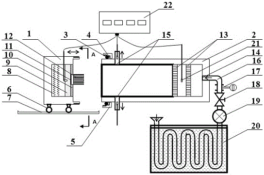 Method for detecting heat dissipation performance of metal heat dissipation device and testing device thereof