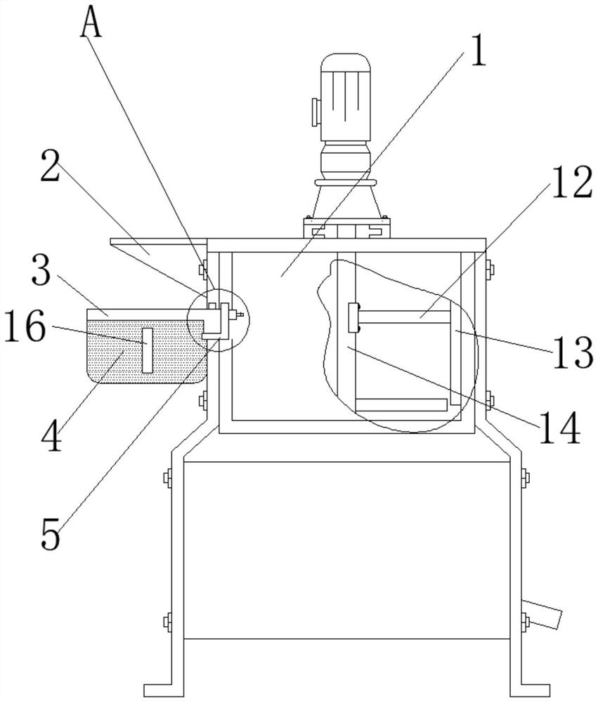 Stirring device for mortar production and processing