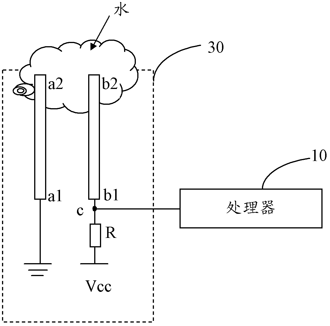 Automatic protective system and method for watered mobile phone