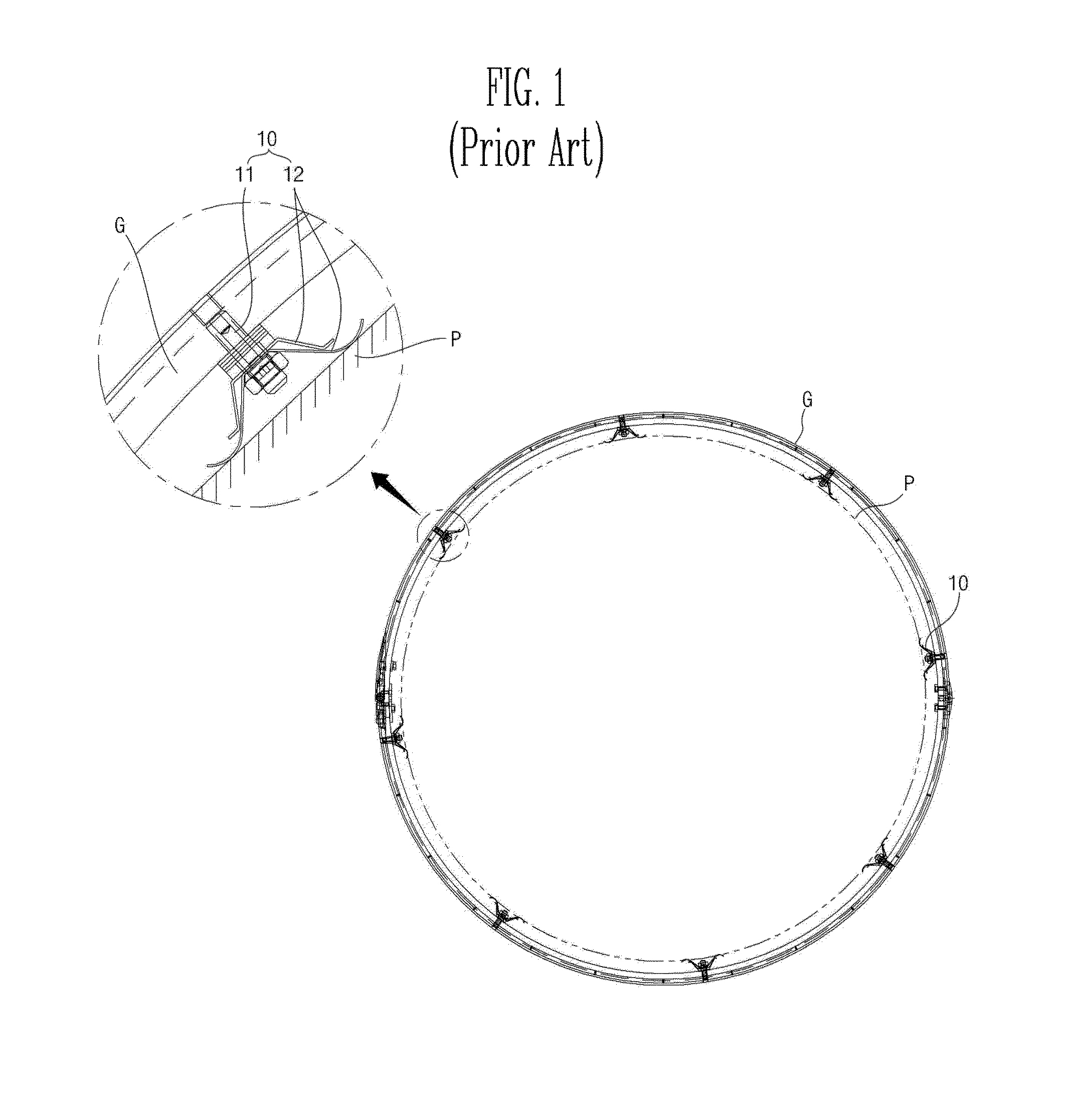 Guide frame support device