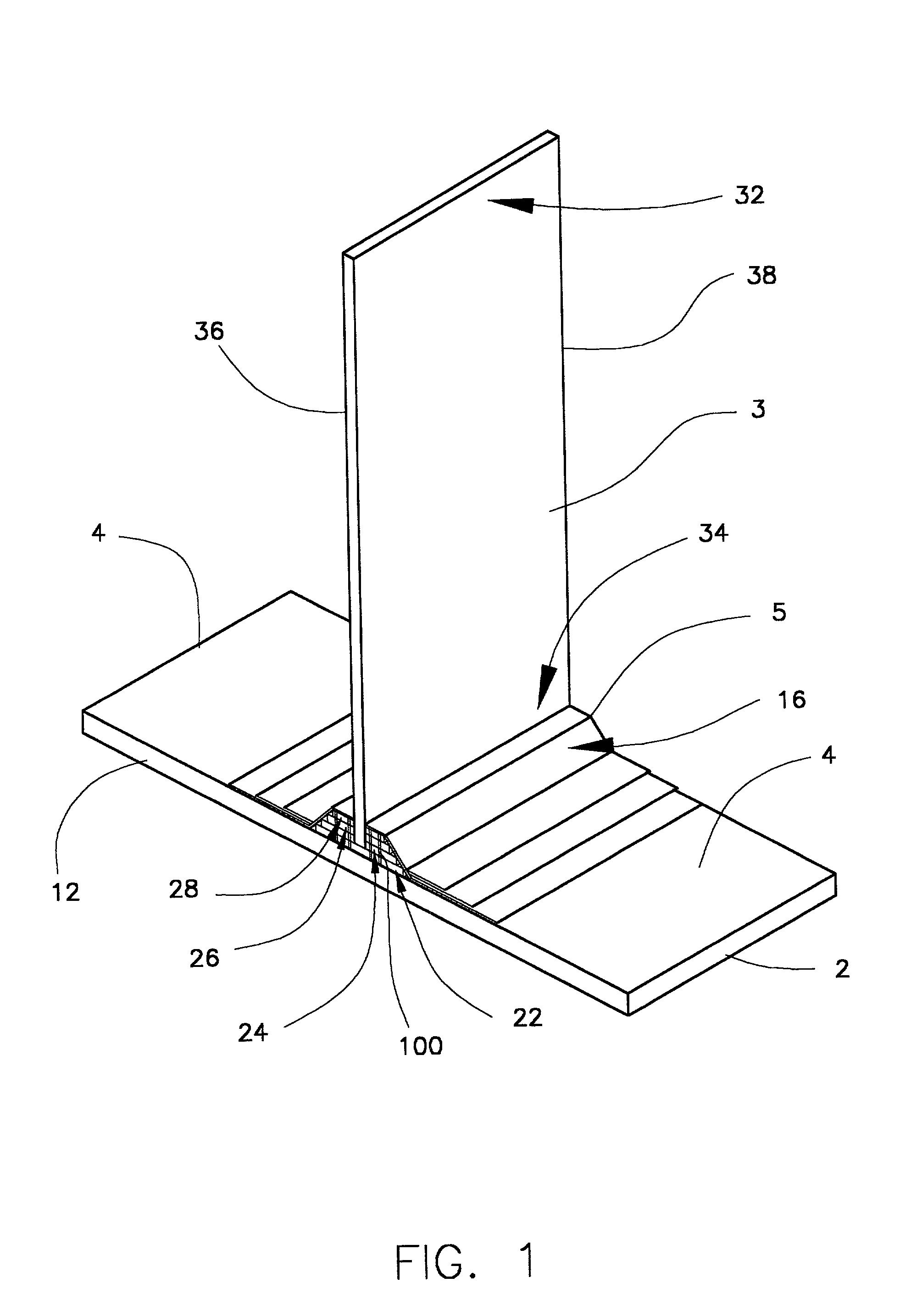 Structural element with rib-receiving member