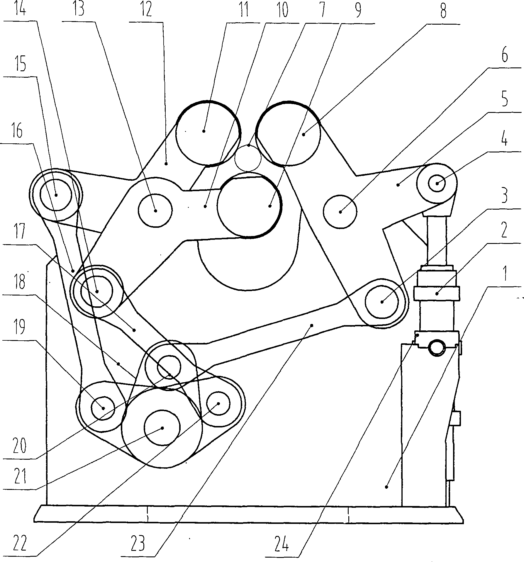 Core holding device of rolled steel tube