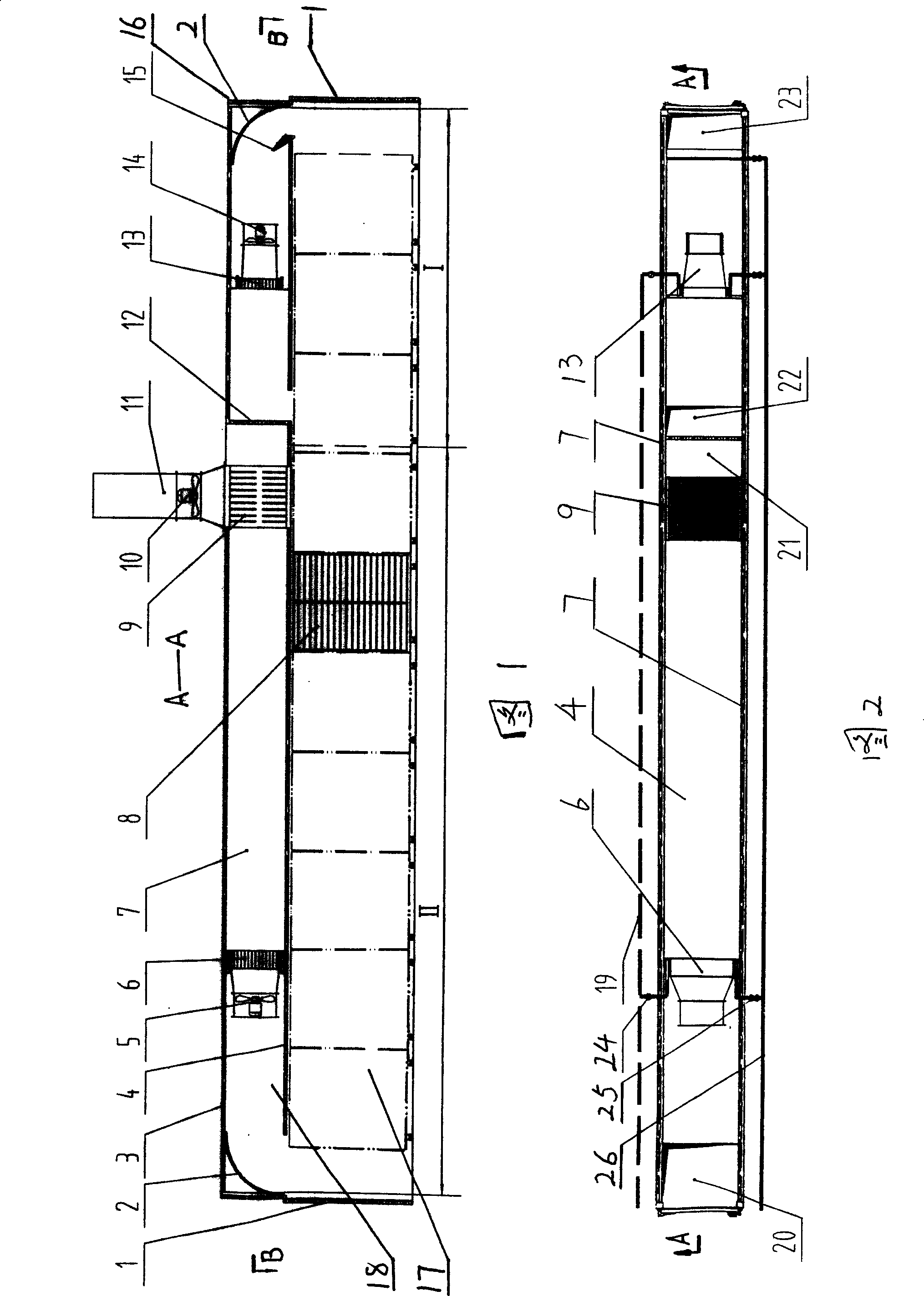 Tunnel chamber for drying