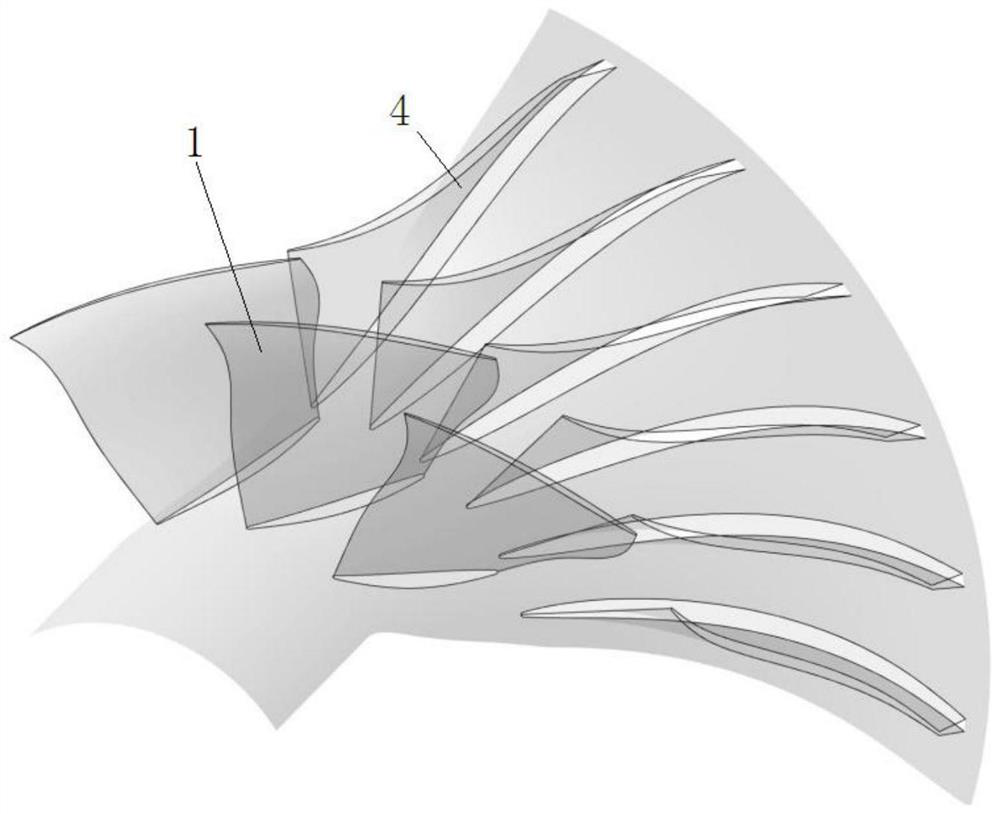 Tandem blade type centrifugal impeller coupled with full-three-dimensional inducer blade shape