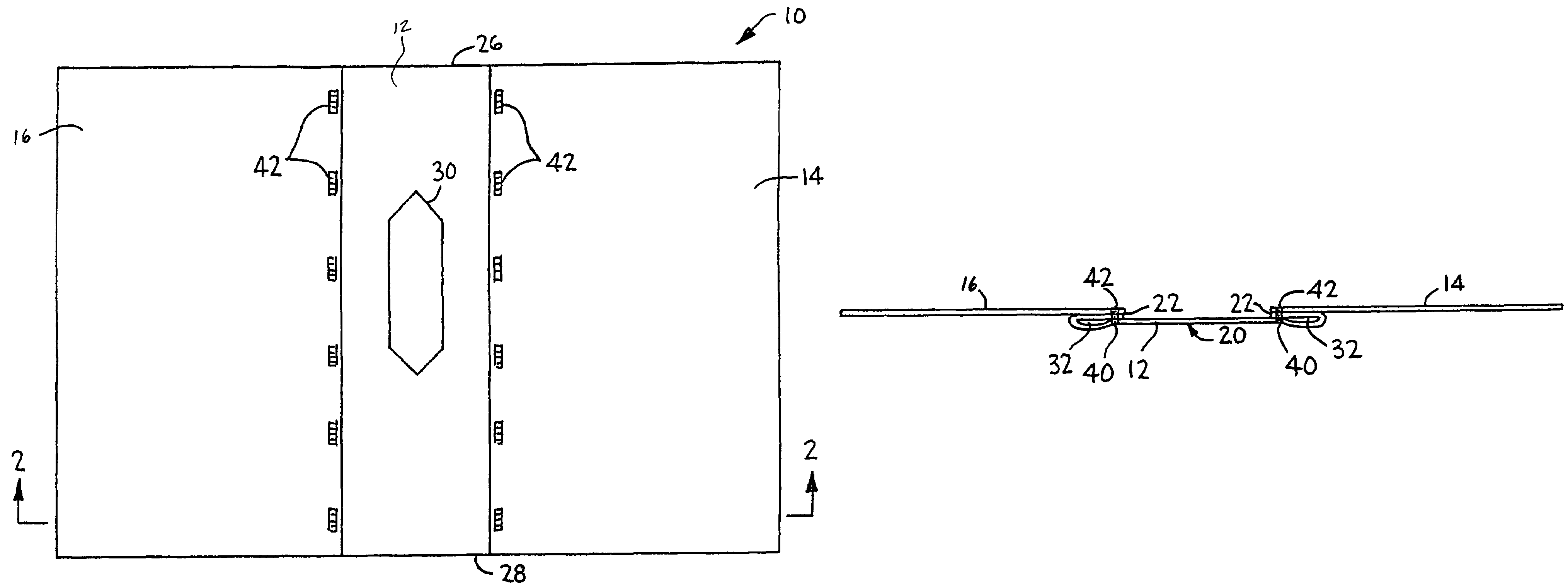 Three piece drape with fluid diversion capabilities