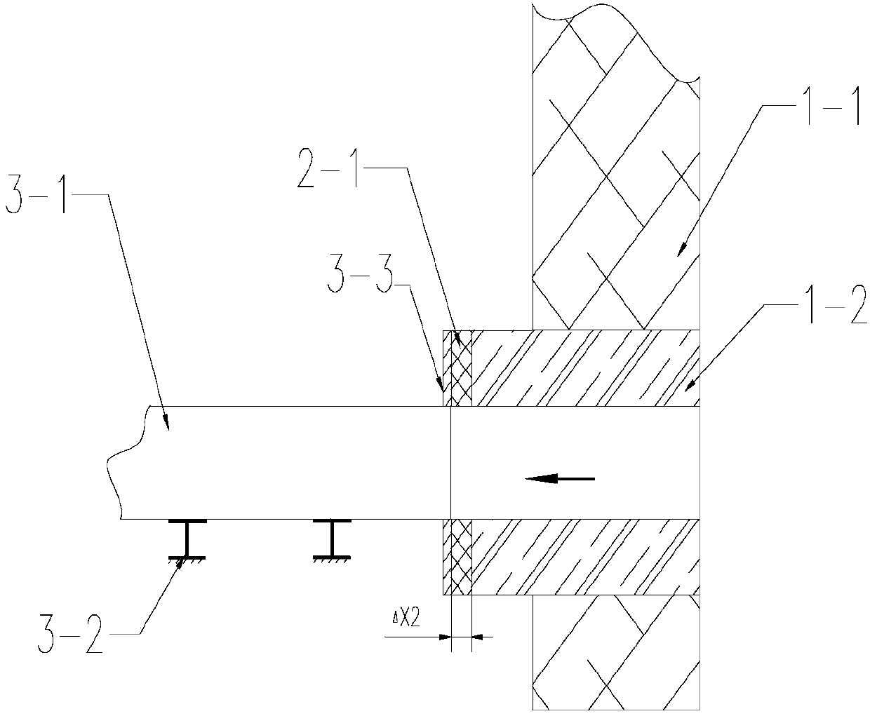 Flue gas outlet structure of glass kiln