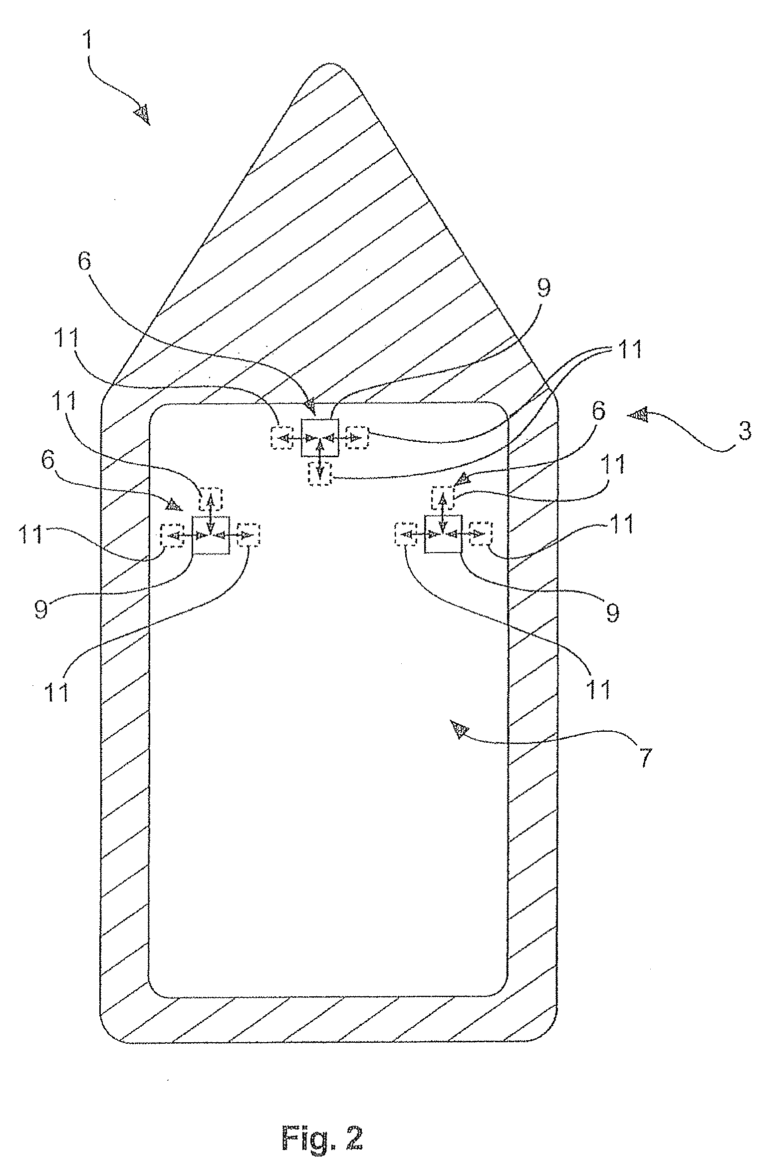 Ship having an opening for removing a power supply system