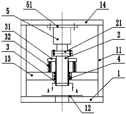 Glass plate punching device