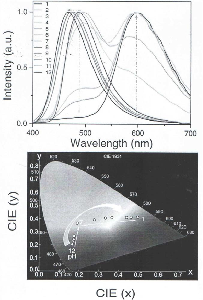 A kind of is used for detecting pH fluorescent probe molecule and preparation method thereof