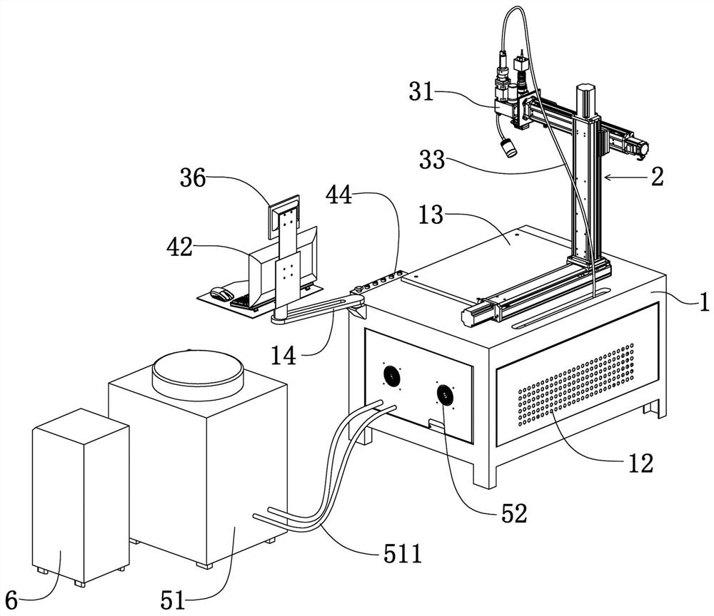 Four-axis optical fiber laser welding device