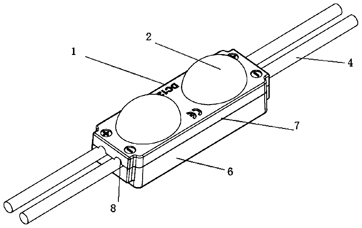 Super-strength waterproof LED light-emitting module and processing method