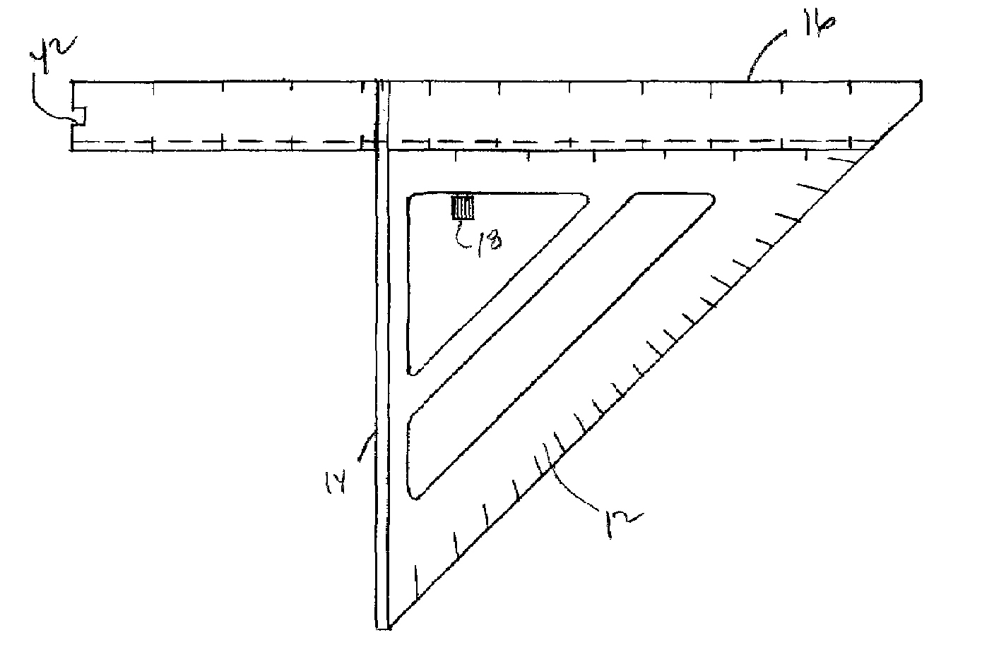 Sliding ruler square